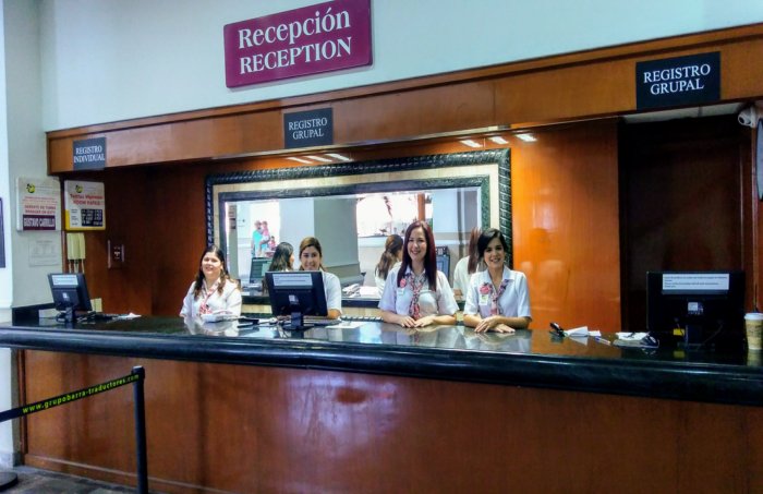 Recepci�n del hotel